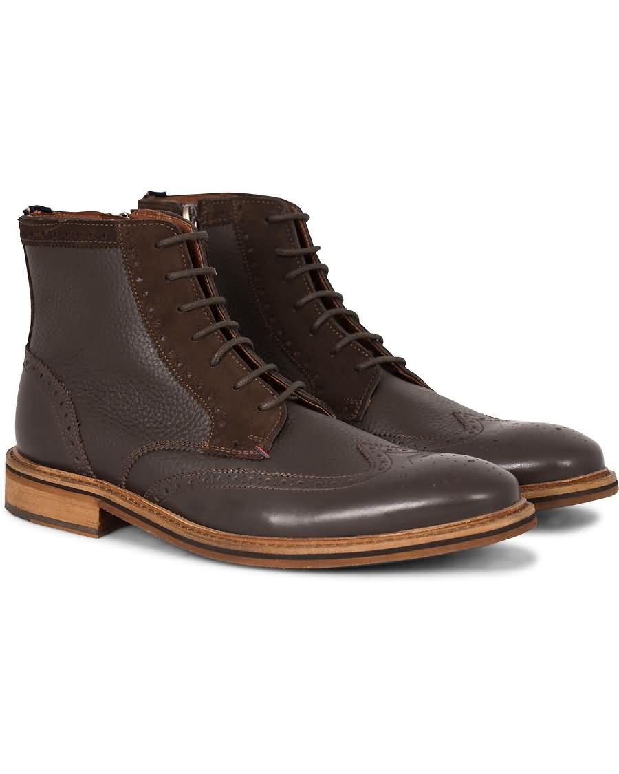 tommy hilfiger hampton brouge boot coffe bean leather Stil Butikken 3yfco